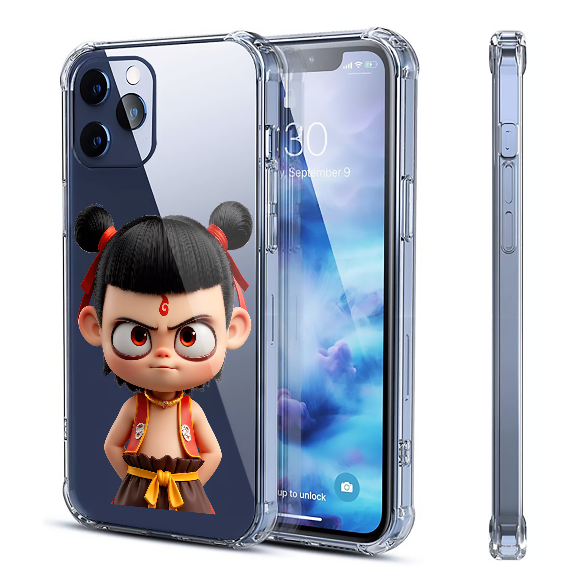 （画像用） Ne Zha 2 ナタ 魔童の大暴れ 【iPhone 12シリーズ対応】透明スマホケース（クリアソフトケース）